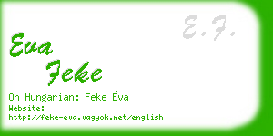 eva feke business card