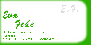 eva feke business card